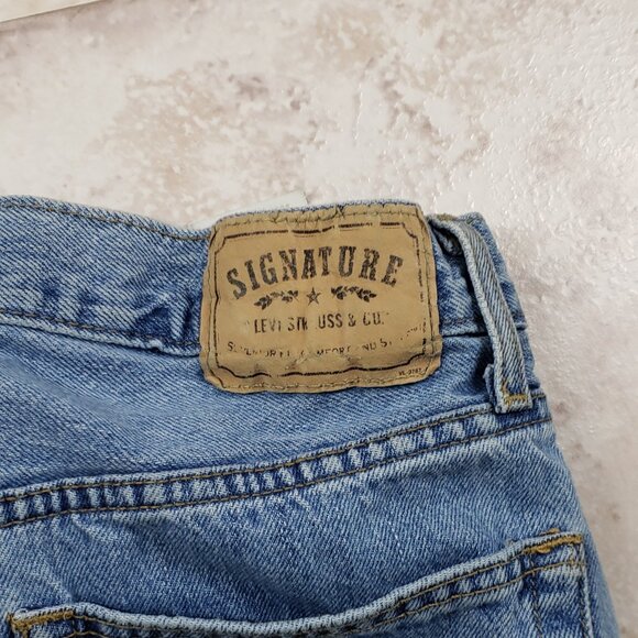 Blue Jeans Levis Signature Mid Rise Straight Leg Pants Mens Size Regular 34 X 30 - Picture 6 of 11